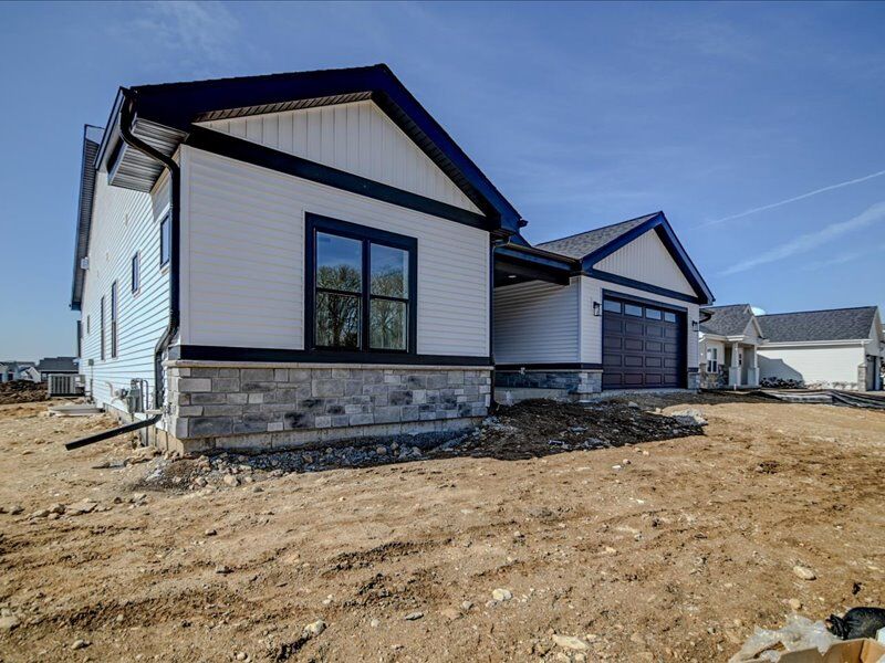 Side view of the home
